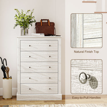 Farmhouse Chest Of Drawers With 5 Drawers